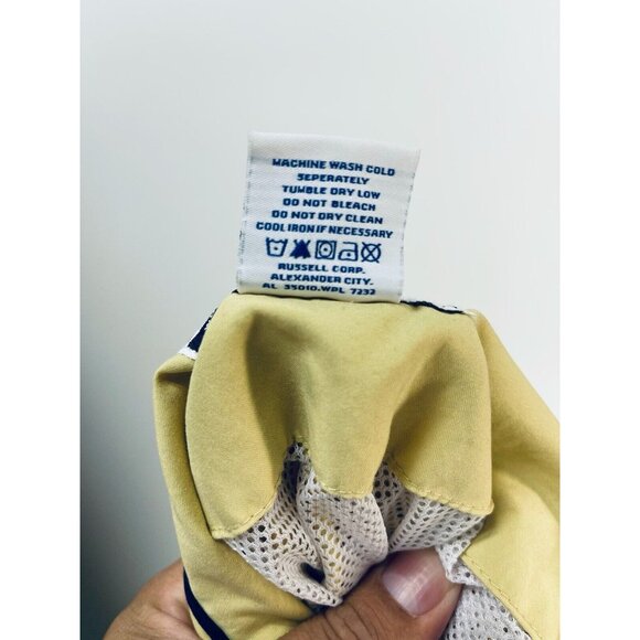 georgia tech Mens Jacket Yellow Pullover Sweathirt Russell Athletic Size Small - Picture 5 of 8